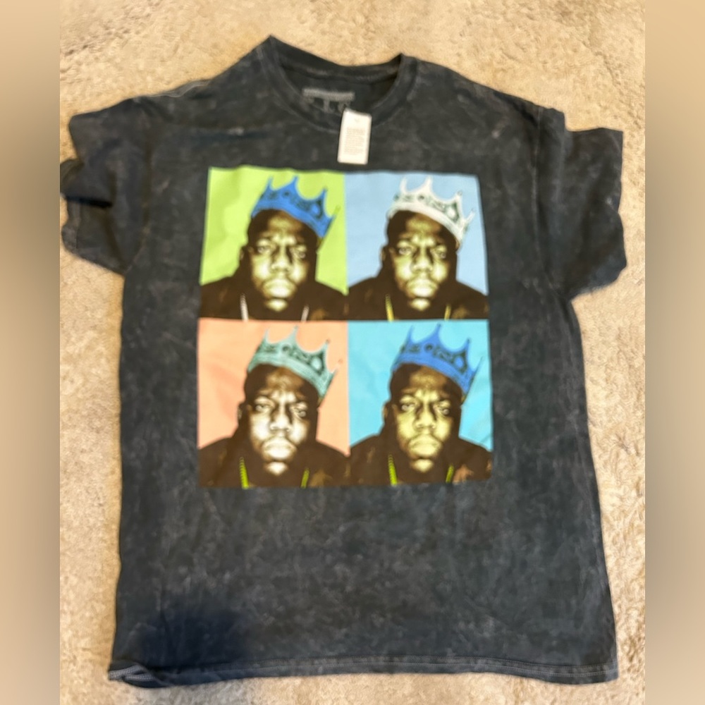 New Biggie Smalls Black The Notorious B.I.G. Mens Classic Vintage T-Shirt